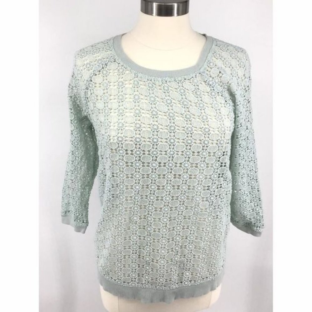 Loft light blue open sweater boho crochet pattern